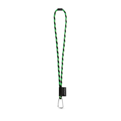 SET Lanyard TUBE Long (Ø 7 mm) with D-shape carabiner 55 mm and safety lock Ø 7 mm